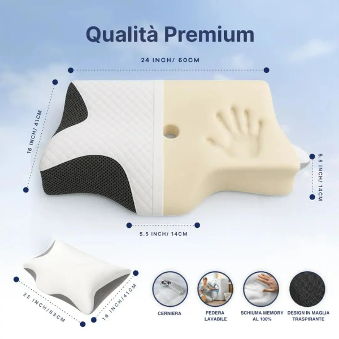 OrthoSleep™ - Cuscino Cervicale in Memory Foam